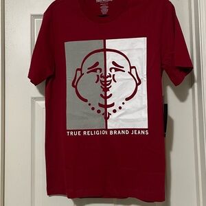 True Religion Burgundy Graphic Tee- M